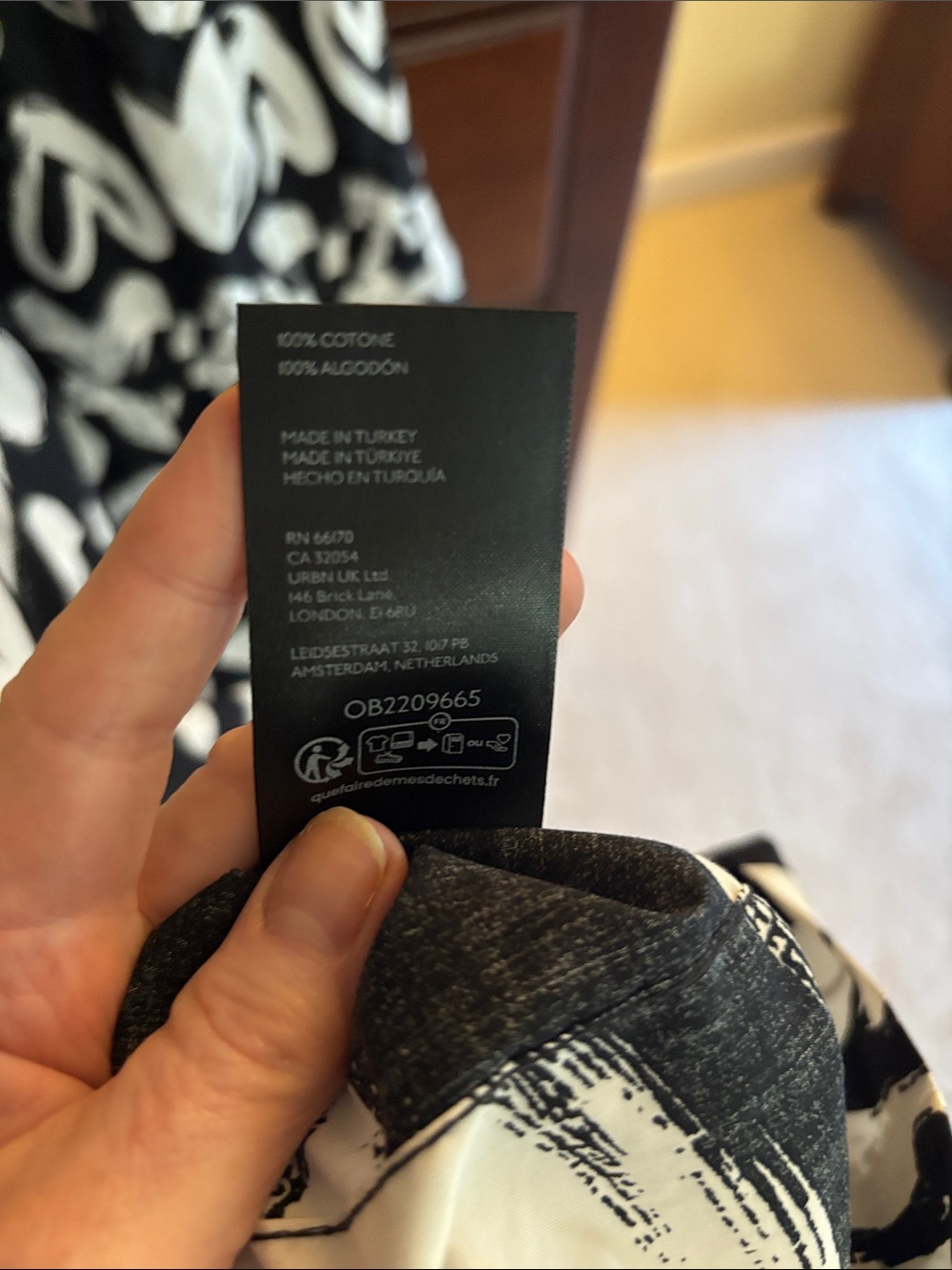 Anthropologie Black and White Heart Print Maxi Dress - Picture 9 of 9